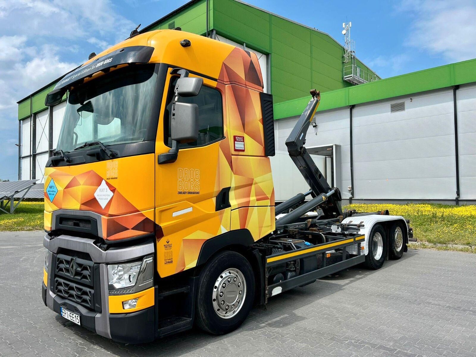 شاحنة مسطحة Renault T Solo ohne Abrollkipper oder Meiller-Haken