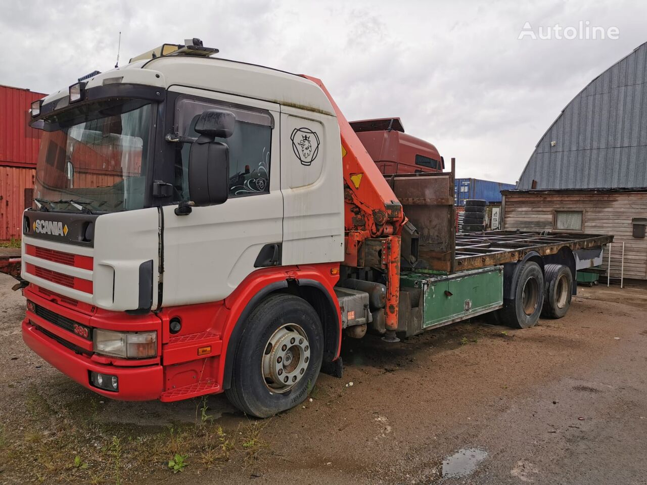 dropside camion Scania 114 380 / PK16000 1986 / Manual