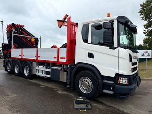 dropside camion Scania G 410 8x4 Tridem + 34m! KRAN EFFER 685/6S-JIB 6S + WINCH - RETAR