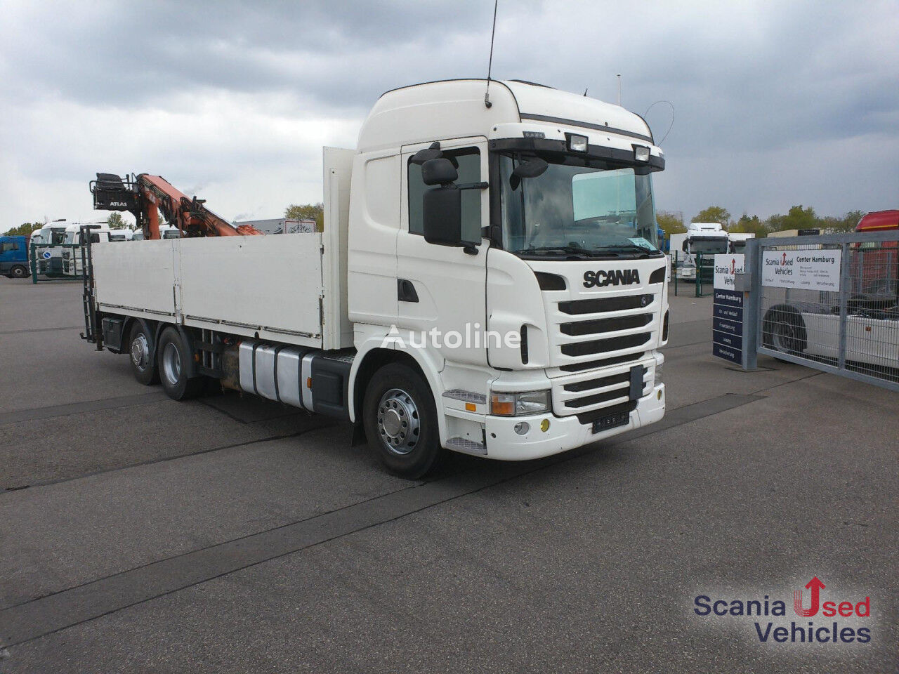 Scania G 440 LB6x2*4MNA KRAN ATLAS Typ: 165.2V Lenk flatbed truck