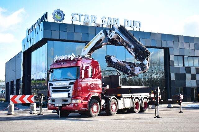 бортовой грузовик Scania G 480 8x4 PALFINGER PK 78002 SH Kran Crane