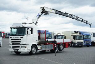 бортовой грузовик Scania G 490 / 6 X 2 / SKRZYNIOWY + HDS / HMF 3220 K7 / WYSIĘG 18,9 M