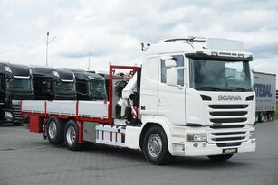 Scania G 490 / 6 X 2 / SKRZYNIOWY + HDS / HMF 3220 K7 / WYSIĘG 18,9 M Pritsche LKW