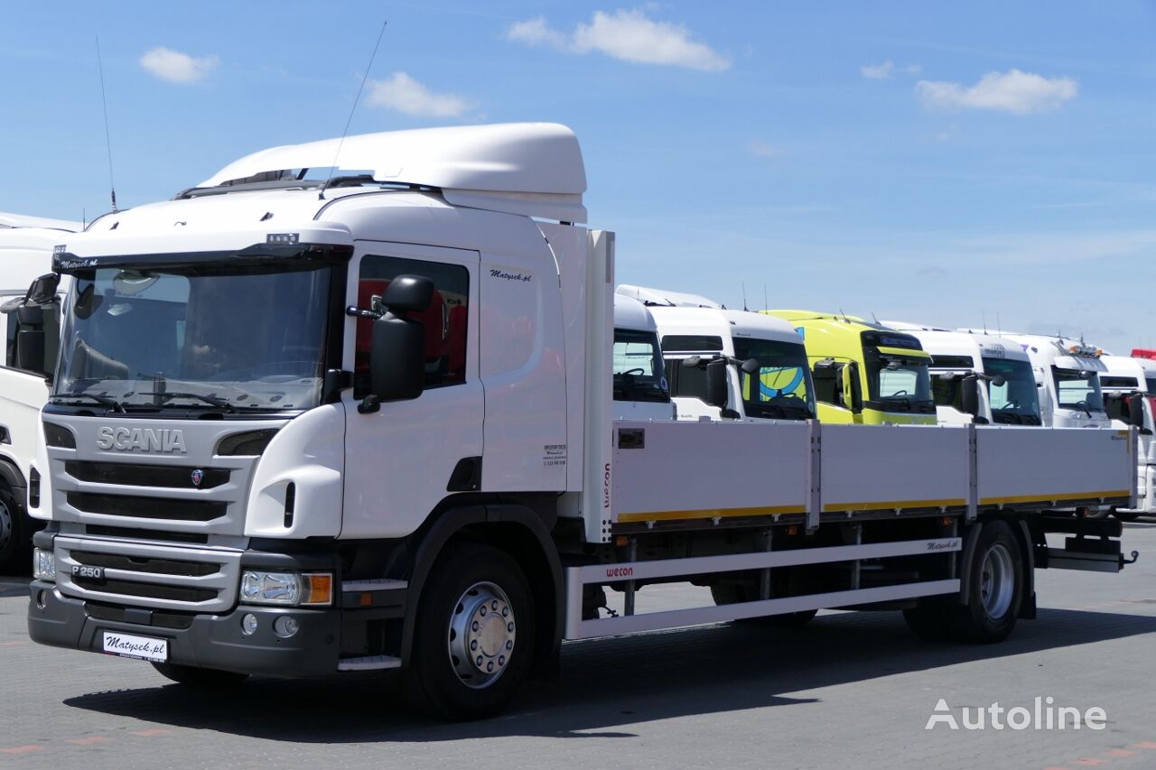 Scania P 250  flatbed truck