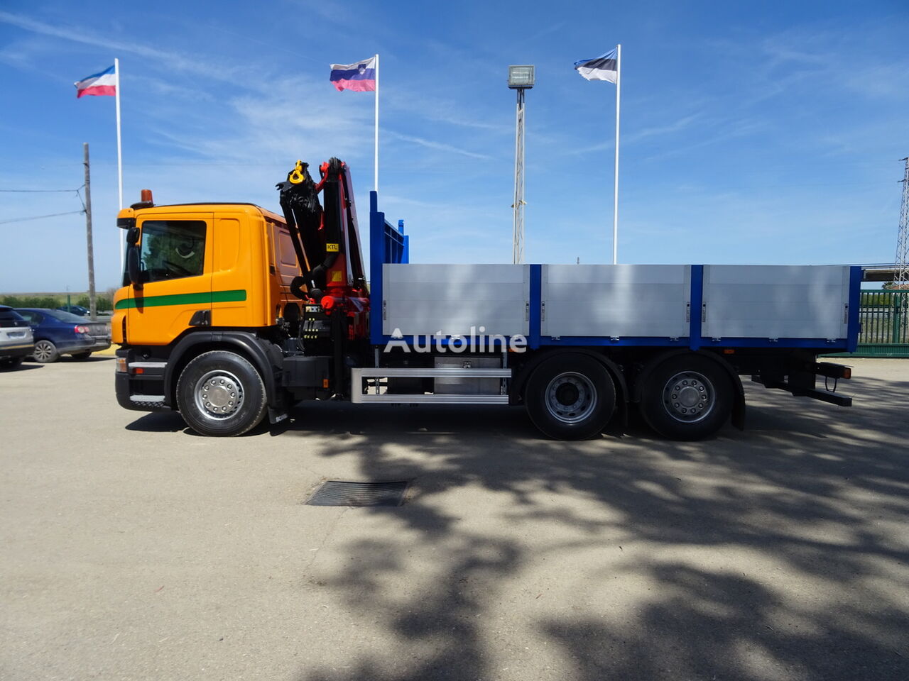 Scania P 380 flatbed truck