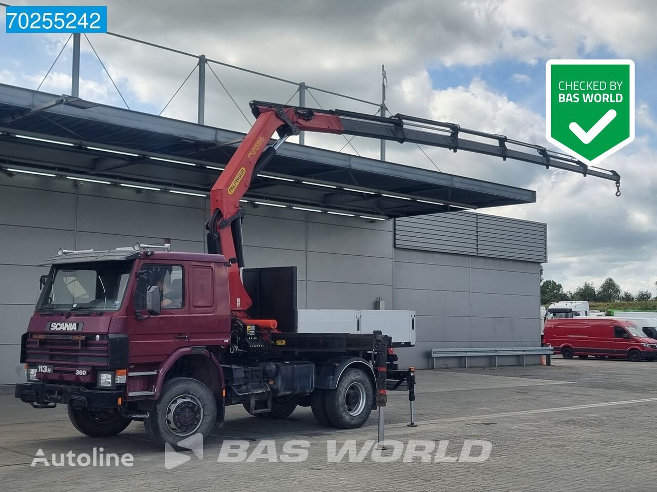 Scania P113M 4X4 Palfinger PK20.002 4x4 Big-Axle Steelsuspension Euro1 planbil