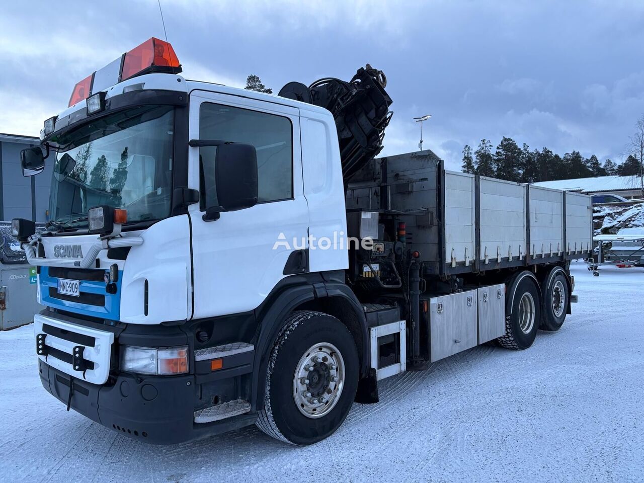 Scania P380 flatbed truck