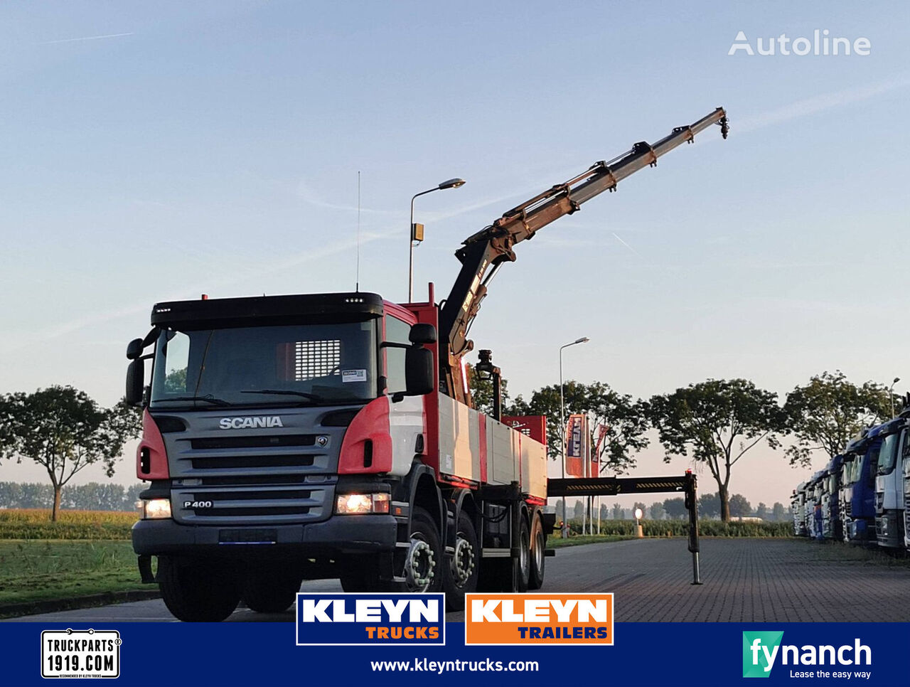 truk flatbed Scania P400 8x4 hiab 288 ep-5