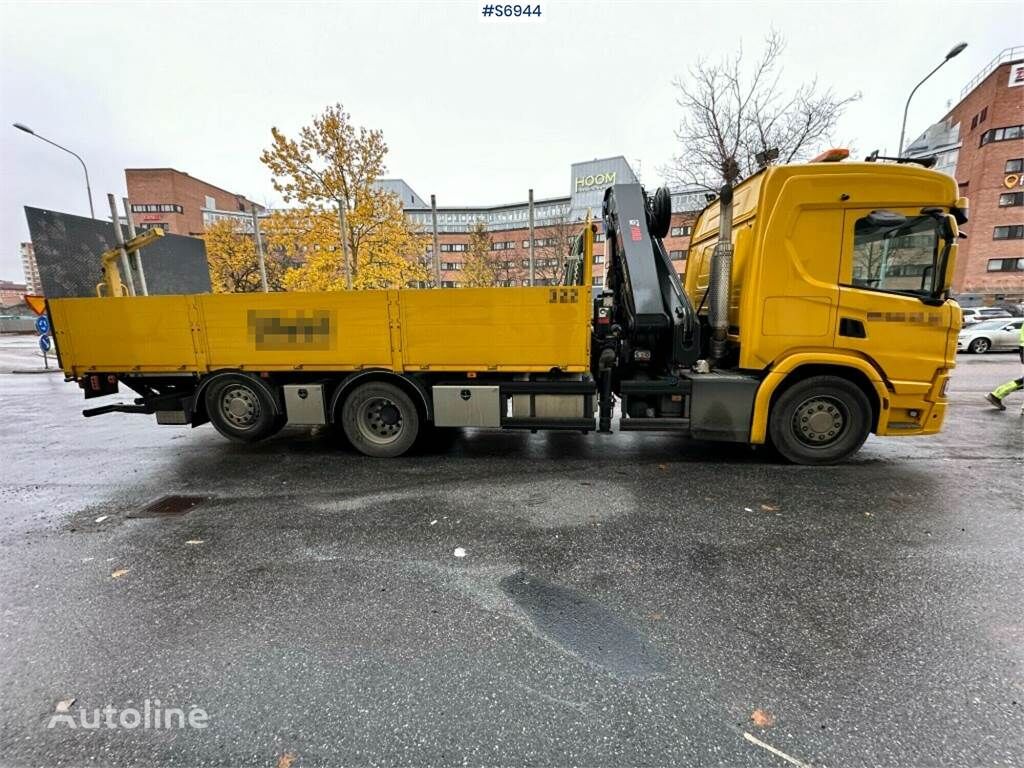 Scania P410 6x2 flatbed truck