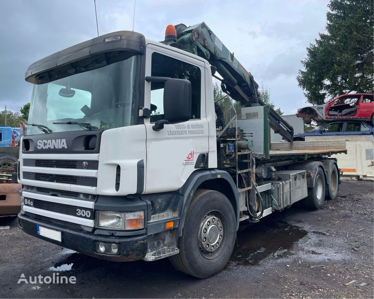 Scania P94 6 flatbed truck