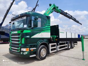 bortinis sunkvežimis Scania R 420 GRUA PALFINGER PK 20002-5 CAJA FIJA 6X2 EURO 5