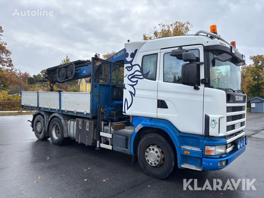 Scania R124GB 6X2*4NA420 flatbed truck