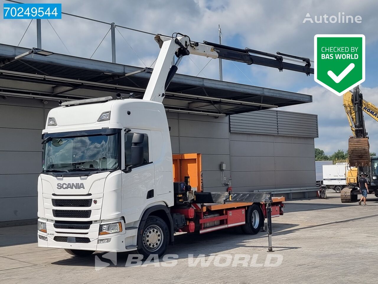 Scania R450 4X2 HMF 2620K Kran Crane Retarder ACC Euro 6 camión caja abierta