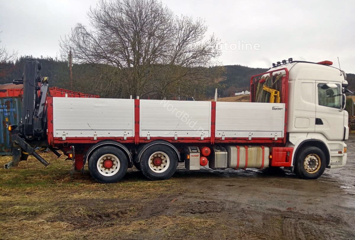 Nákladní vozidlo valník Scania R500 *6x2 *HIAB 160 *BED 6.40m *3 PEDALS *VIDEO - Autoline
