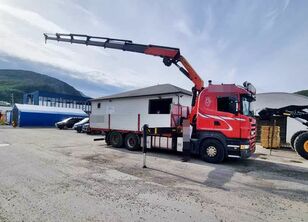 камион со рамна платформа Scania R500 *6x2 *crane PALFINGER PK 29002 + WINCH *PLATFORM 6.8m