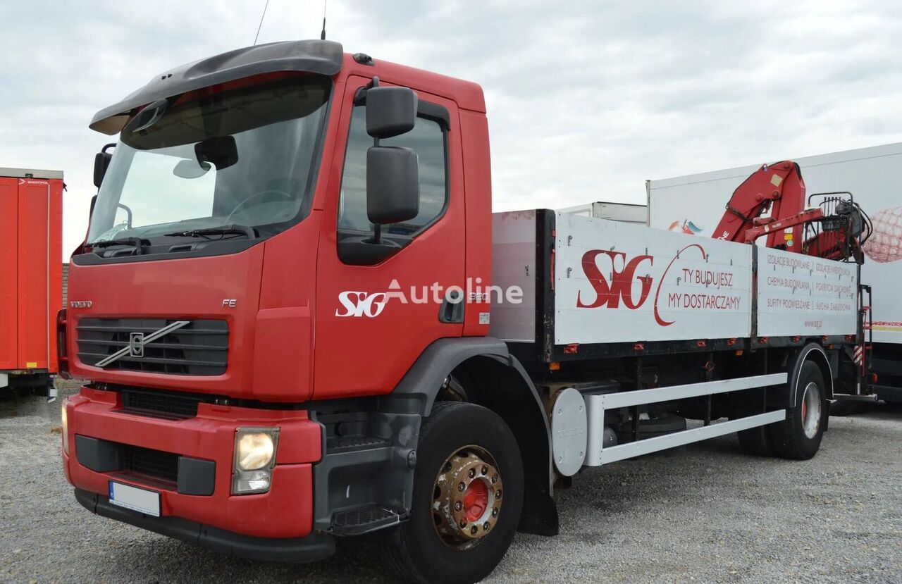 Volvo FE 18.320 FLATBED CRANE Pritsche LKW - Autoline