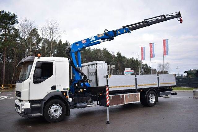 Volvo FE 280 4x2 HMF 1560 K3 kran Rotator CRAN flatbed truck