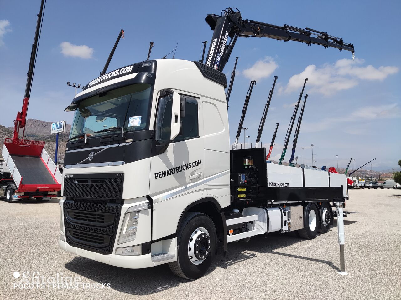 бортовой грузовик Volvo FH 460 6X2 GRUA CAJA FIJA EURO 6