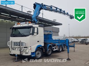 Volvo FH 520 8X2 Hiab 477 E-6XS + Jib 100X-5 Retarder Crane Kran Euro  open laadbak vrachtwagen