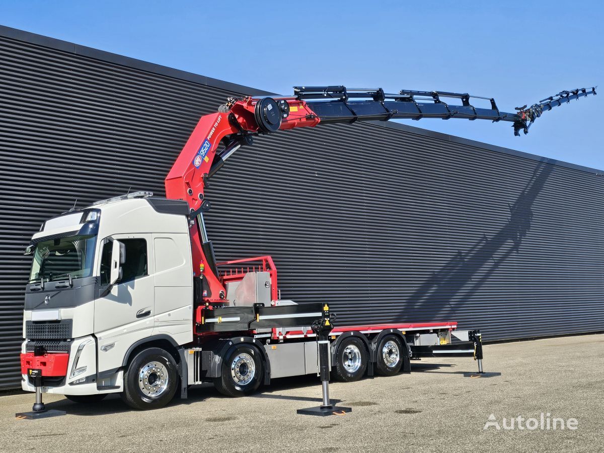 Volvo FH 540 8x2*6 / HMF 95 t/m +JIB / NIEUW! flatbed truck