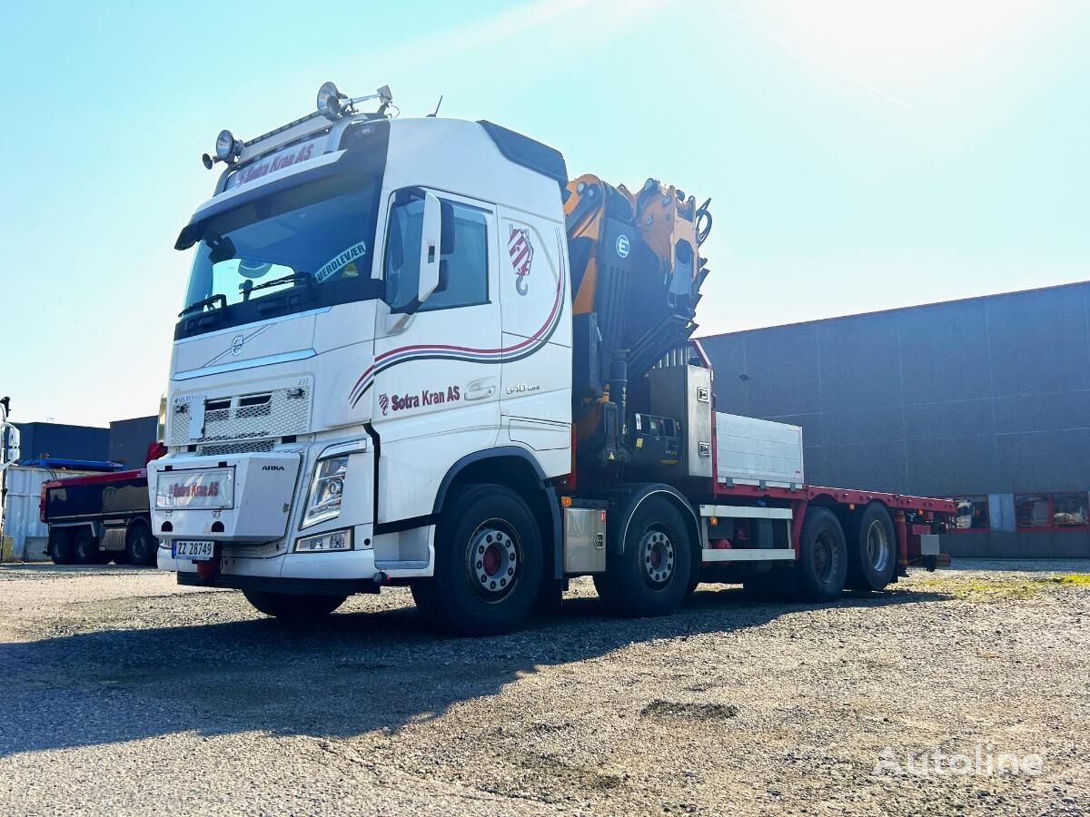 Volvo FH 550 4-akslet kranbil - 77 093 km på bil - Effer Crane 685 6 S camión caja abierta