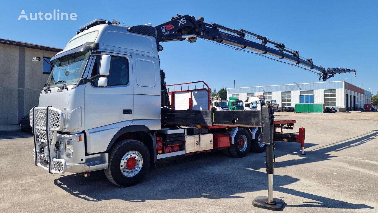 camion plateau Volvo FH520 6X2 HIAB 477 E-6 HIPRO JIB 100x-4