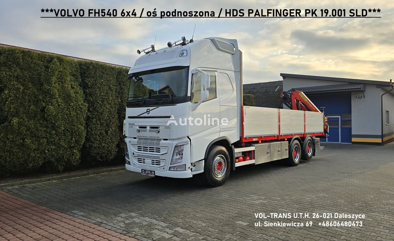 Volvo FH540 6x4 Palfinger PK 19001 flatbed truck