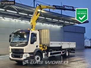 شاحنة مسطحة Volvo FL 280 4X2 19tonner HYVA HB150x Crane + rotator Automatic Euro 6