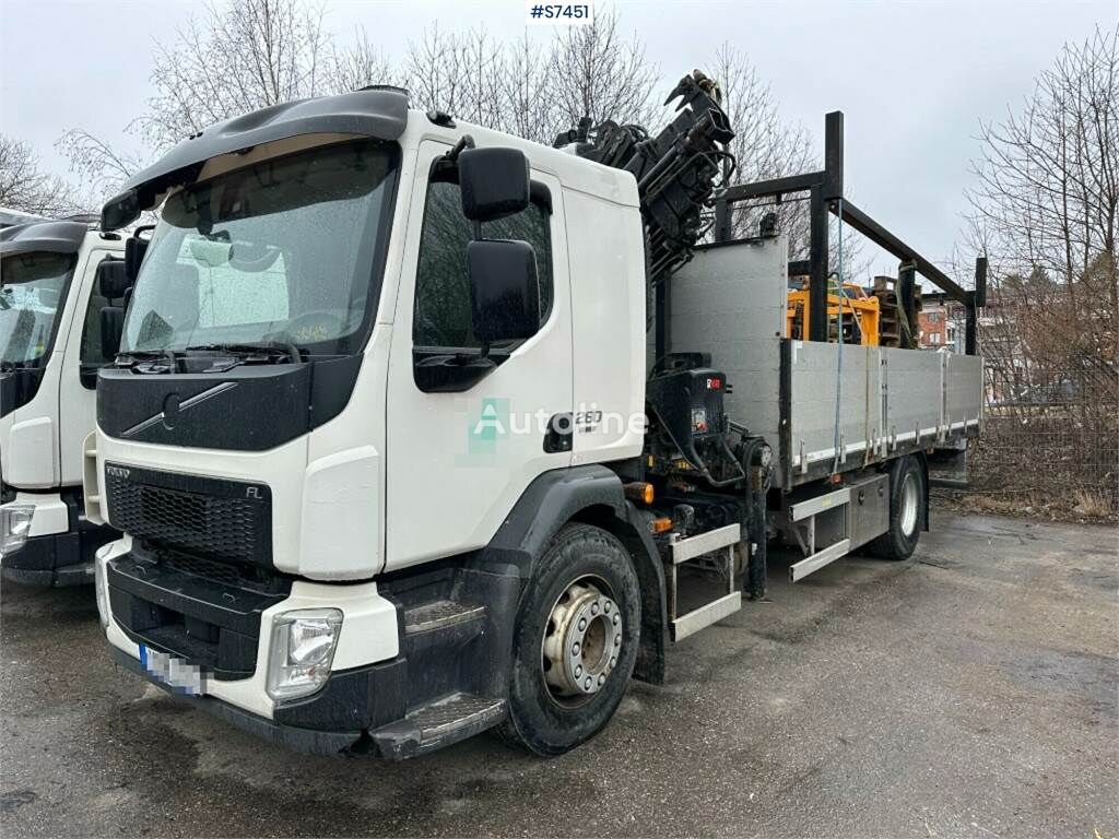 Volvo FL 280 4x2 Crane truck with HIAB XS 144 E-5 crane flak lastbil