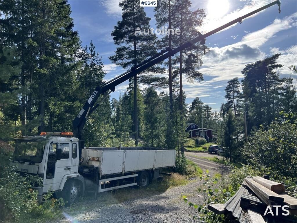 플랫베드 트럭 Volvo FL 614 4X2 Crane truck Repair object (VIDEO) - Autoline