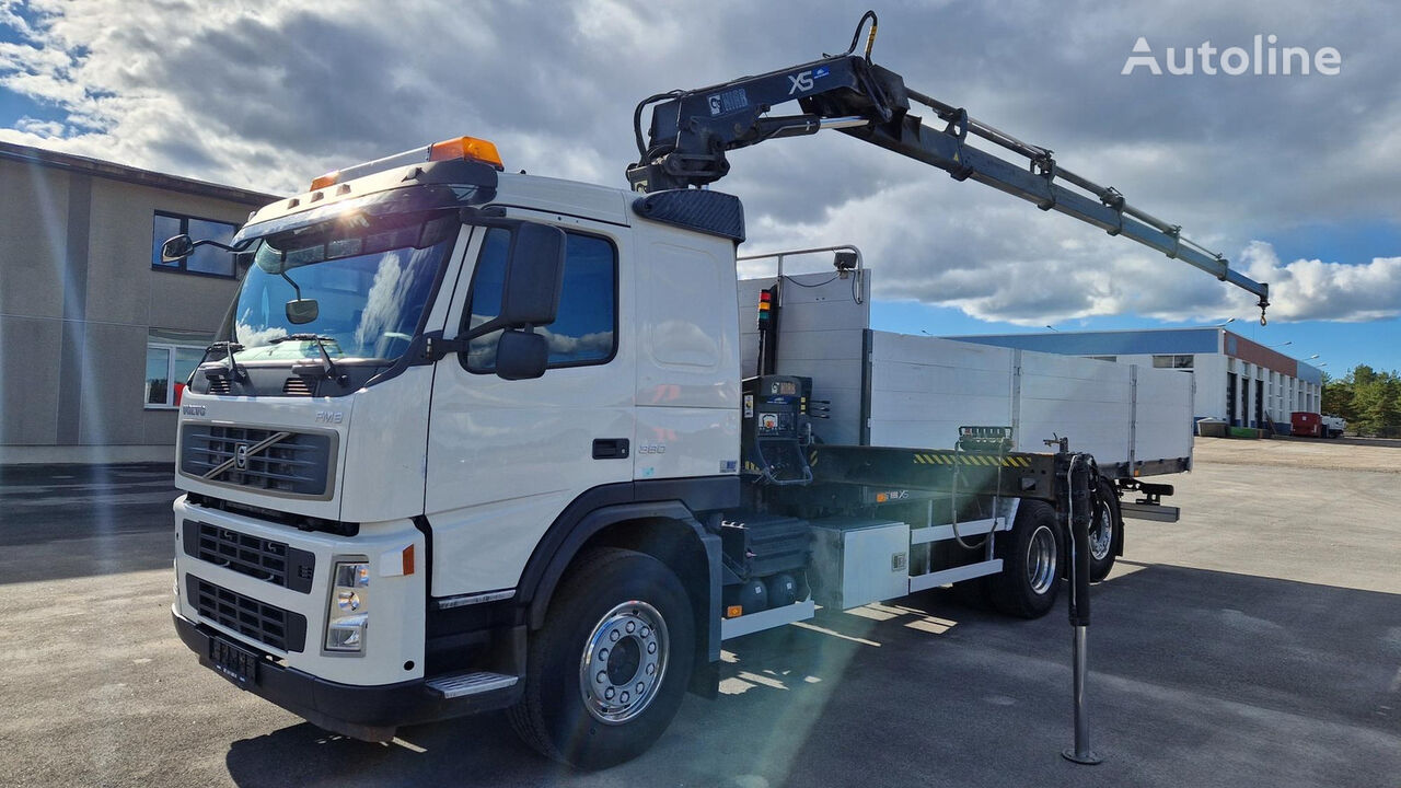 Volvo FM 380 6X2 HIAB 166 E-5 Hipro flatbed truck