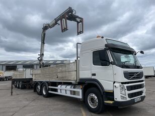 dropside camion Volvo FM 450 EURO 5, 6X2 DRAWBAR OUTFIT BRICK/CRANE – 2013 – KX13 LMF