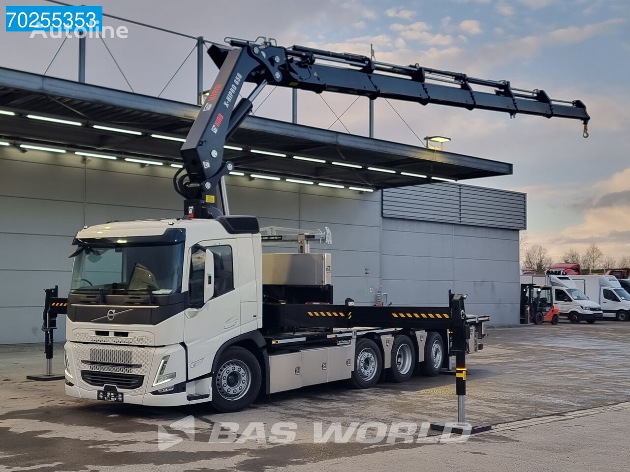 dropside camion Volvo FM 460 8X2 NEW! HIAB X-Hipro 658EP-6 Kran Crane VEB+ Lift+Lenkac nou