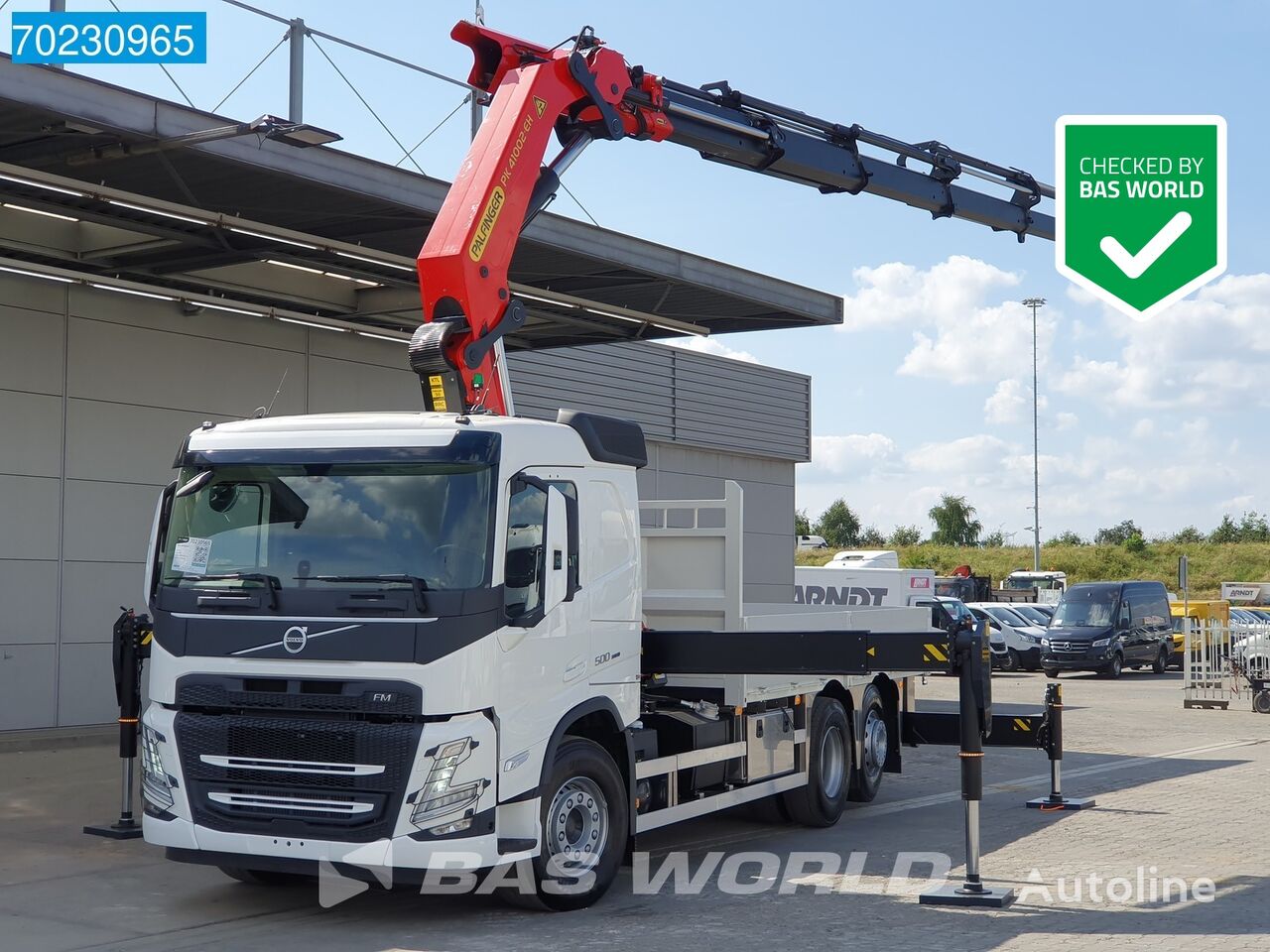 camion plateau Volvo FM 500 6X2 Palfinger PK 41002 EH-E Kran Crane Lift+Lenkachse VEB neuf