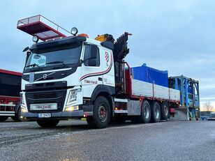 شاحنة مسطحة Volvo FM 500 8x4 kranbil - Effer 215/6S kran og ARKA planpåbygg - EU g