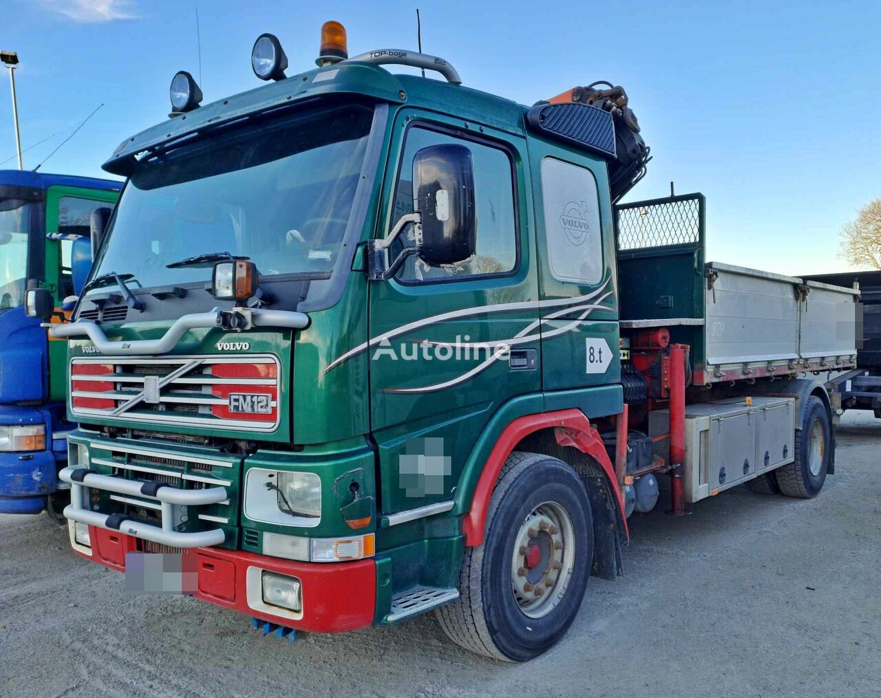 Volvo FM12 340 *DUMPER 3-way *PALFINGER 16502 *MANUAL flatbed truck