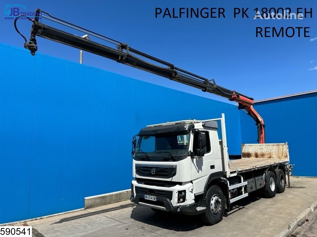 Volvo FMX 370 6x4, EURO 5, Palfinger, Remote, Steel suspension kamion s ravnom platformom