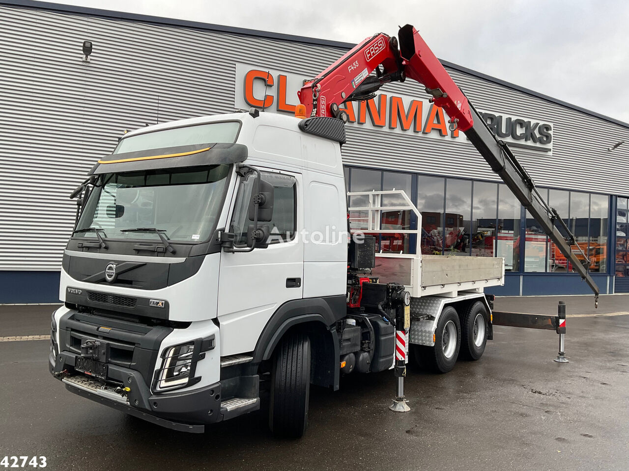 Volvo FMX 500 6x4 Euro 6 Fassi 45 Tonmeter laadkraan flak lastbil