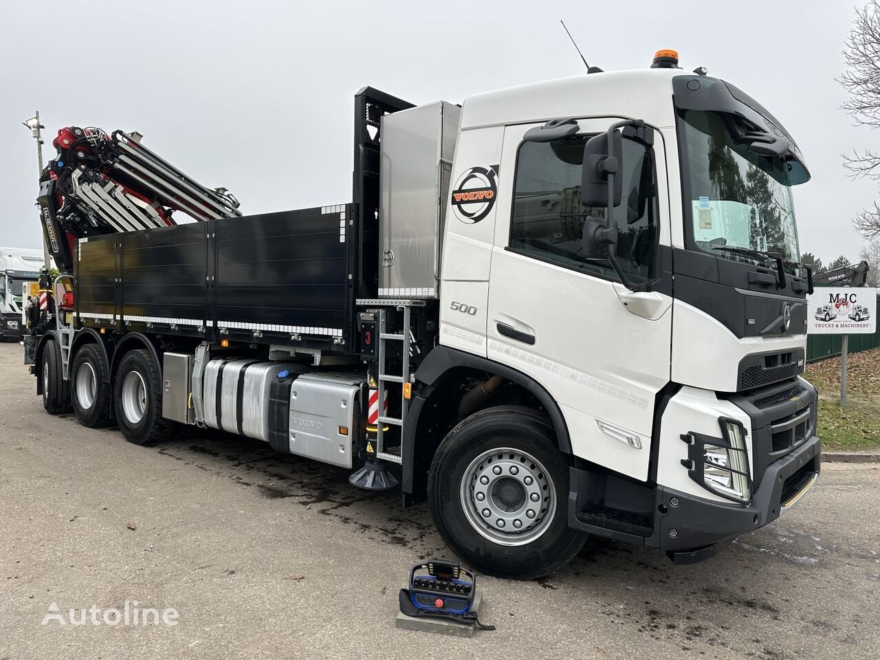 camion plateau Volvo FMX 500 8x4 TRIDEM + KRAN (36m!) FASSI F990RA.2.28 XHE DYNAMIC 8