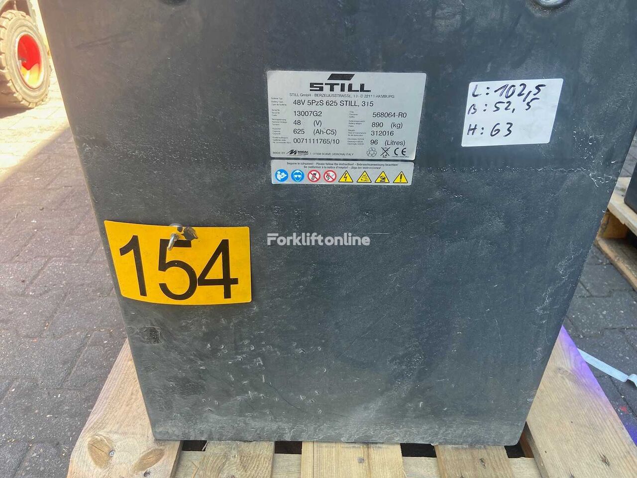 Still 48V 625Ah forklift battery charger