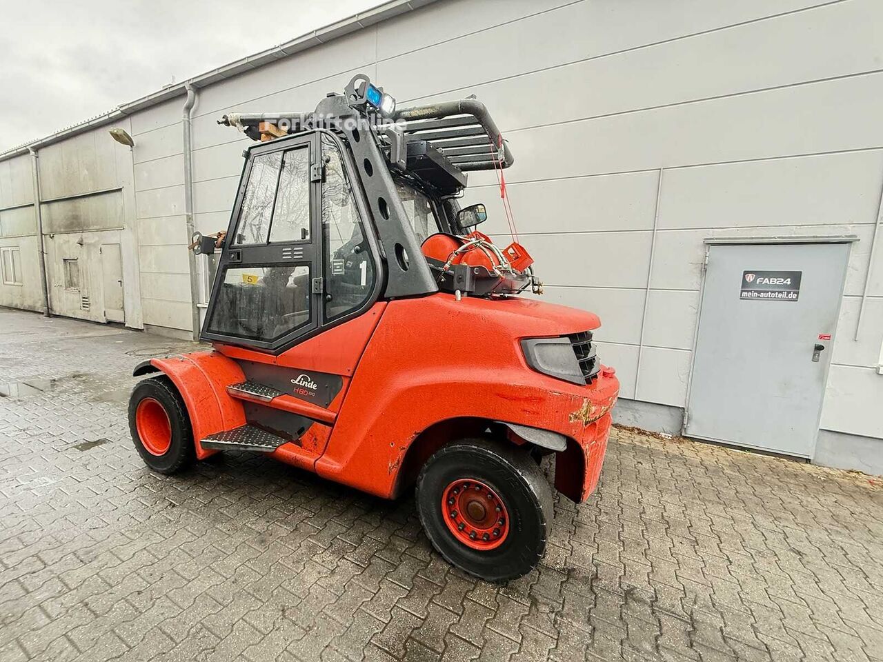 Linde H80-900 gas forklift