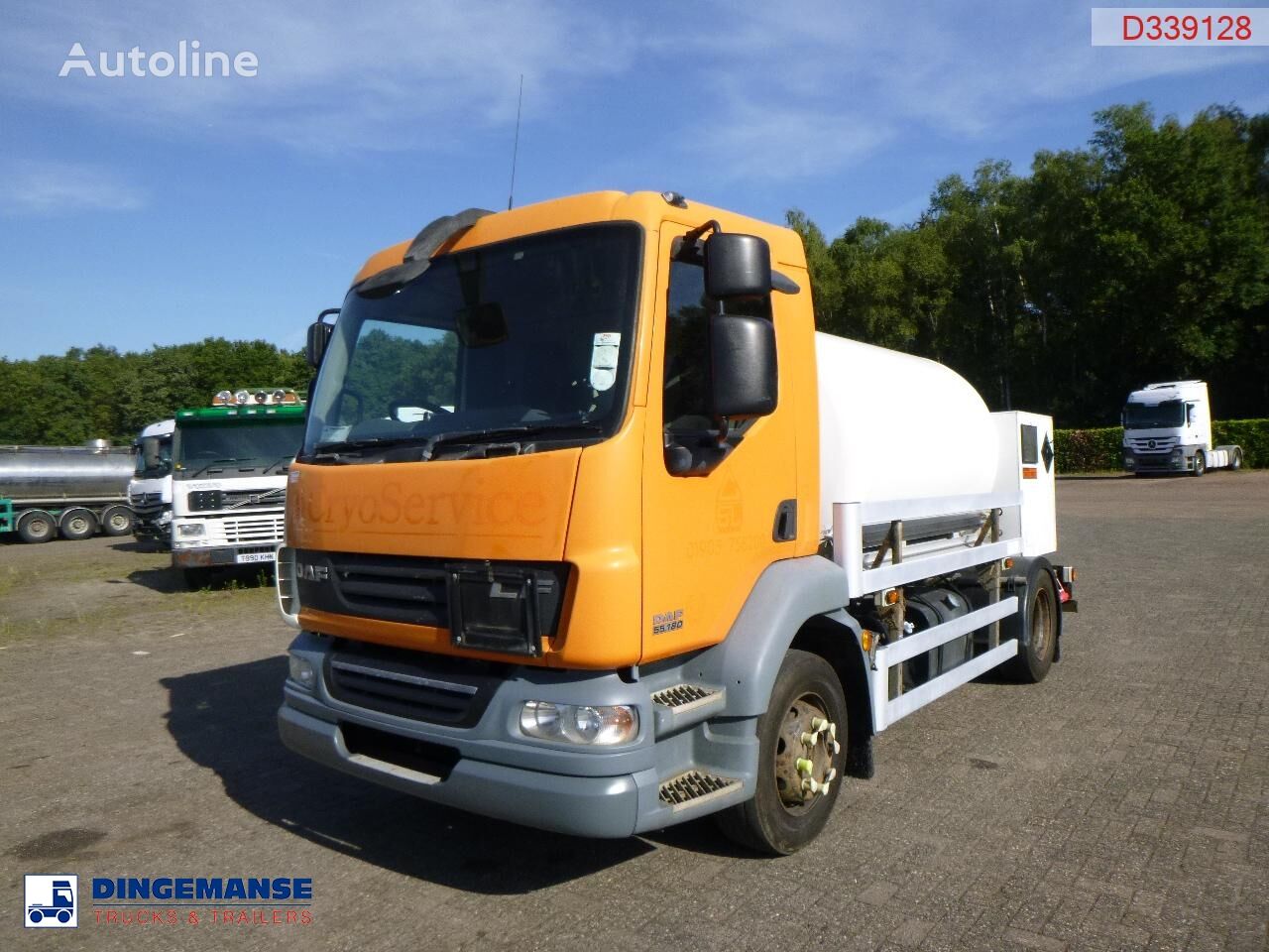 DAF D.A.F. LF 55.180 4x2 RHD ARGON gas truck 3.6 m3 camión cisterna de gas