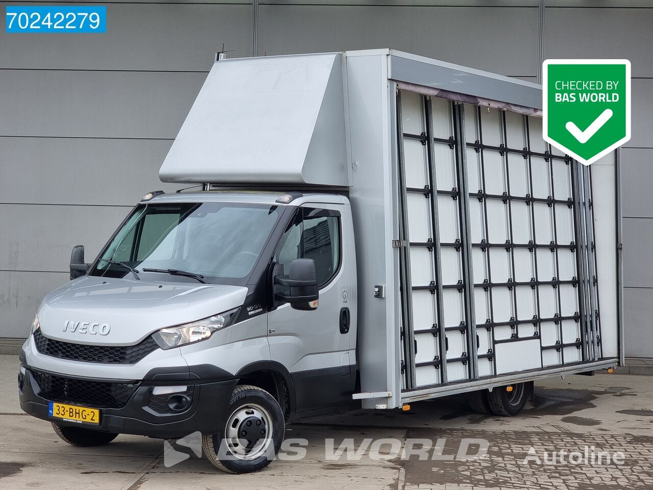 شاحنة نقل المواد الزجاجية IVECO Daily 50C17 3.0L Automaat Glasresteel Resteel Van den Born Glast