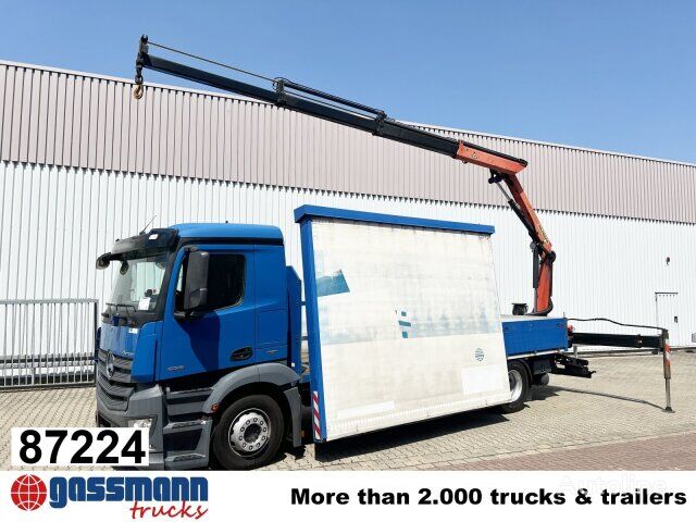 Mercedes-Benz Antos 1836 L 4x2, Glastransporter, Heckkran glass transport truck