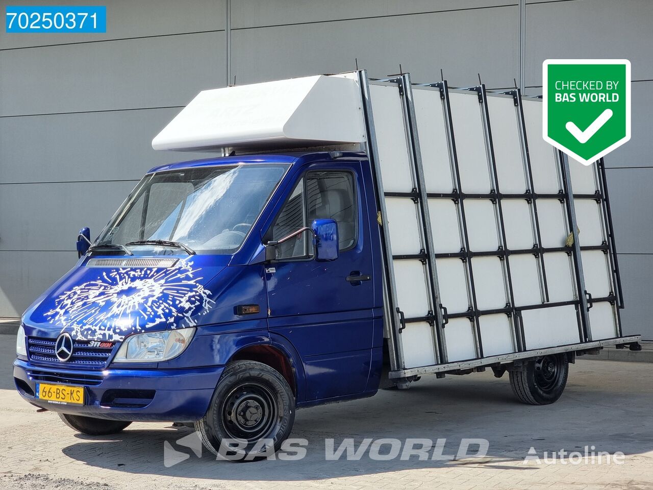 Mercedes-Benz Sprinter 311 CDI Glaswagen Glasresteel Resteel Glas transport 10 lastebil glass transport