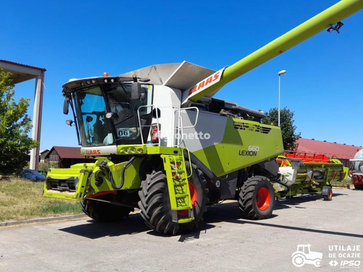 moissonneuse-batteuse Claas Lexion 660 + Header paioase