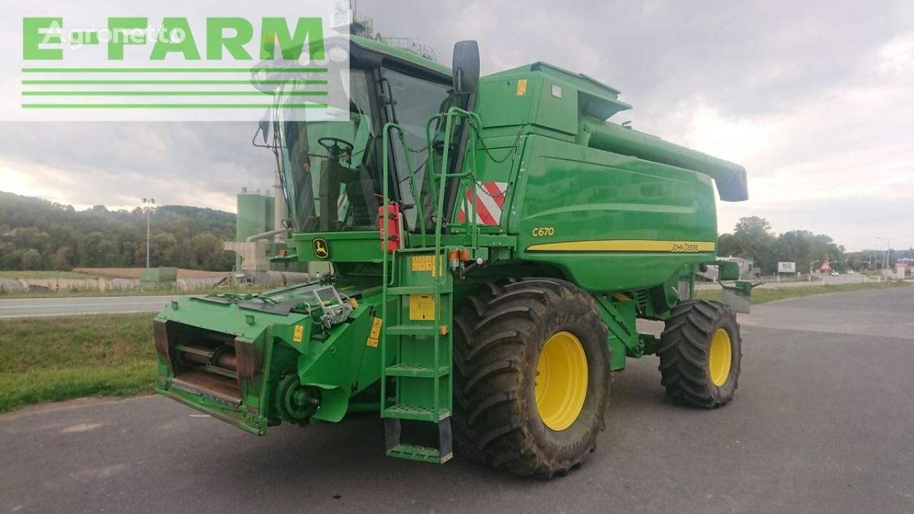 moissonneuse-batteuse John Deere c670 + geringhoff vs610