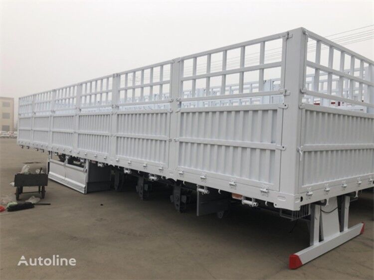 3/4 axles 60 80t animal transport stake fence cargo truck traile grain semi-trailer