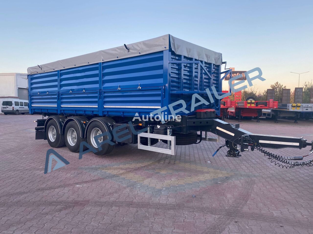 neuer Arel Trailer 3 WAY TIPPING DRAWBAR REMORQUE TRAILER GRAIN Getreideanhänger