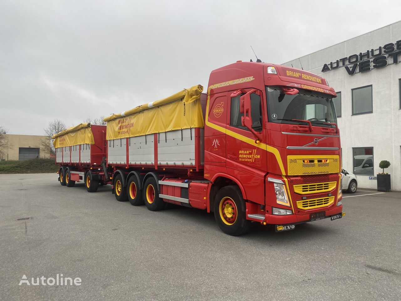 شاحنة نقل الحبوب Volvo FH500 + العربات المقطورة شاحنة نقل الحبوب